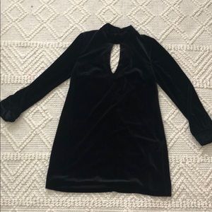 LBD velvet mod mini dress